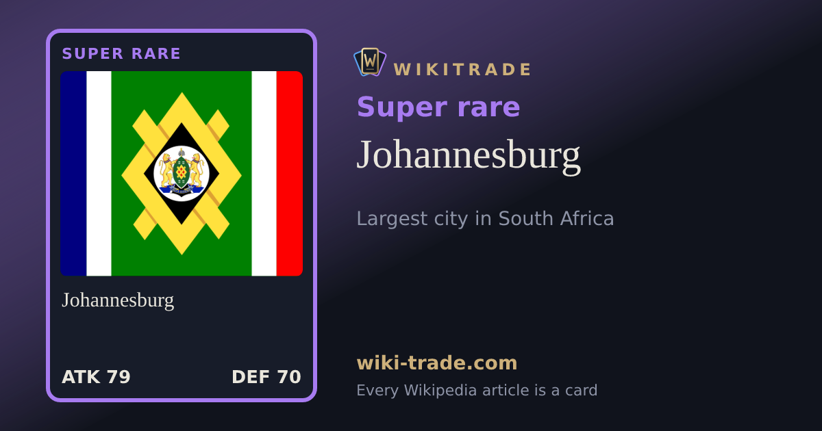 Johannesburg — Super rare card