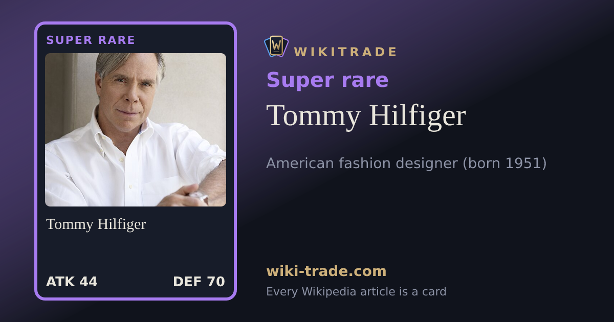 Tommy Hilfiger — Super rare card