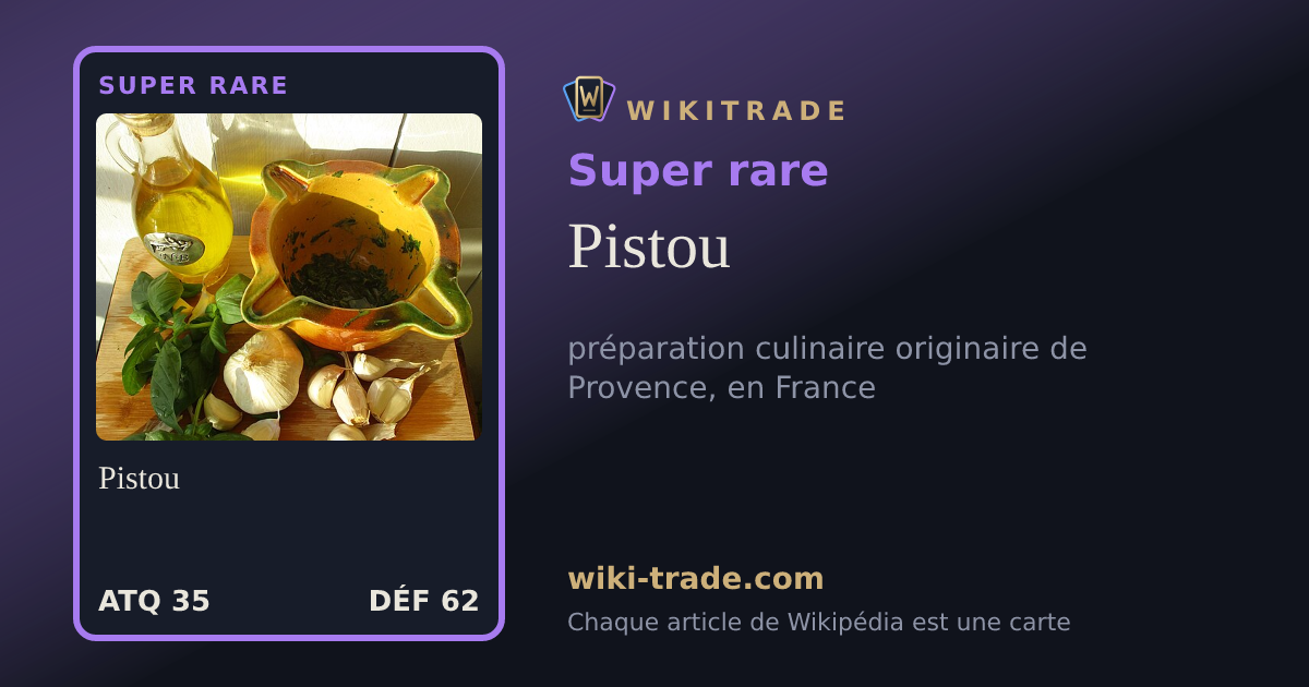 Pistou — carte Super rare