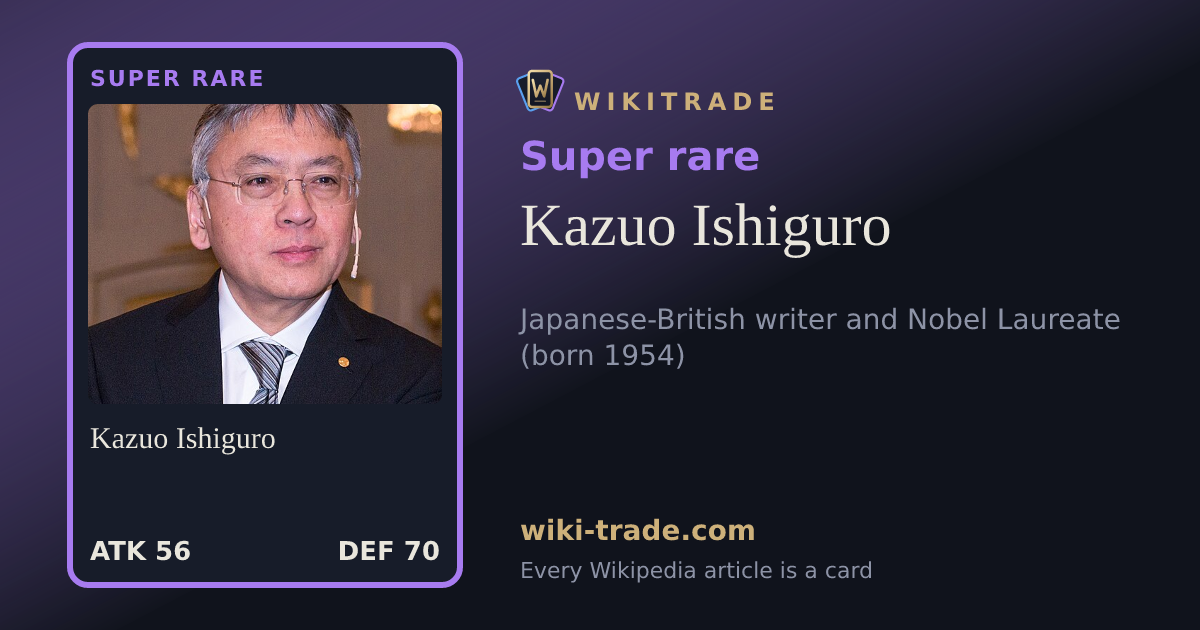 Kazuo Ishiguro — Super rare card