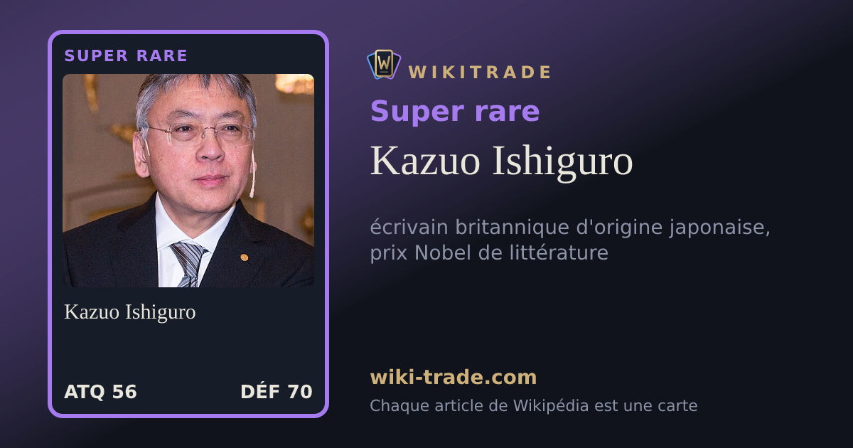 Kazuo Ishiguro — carte Super rare