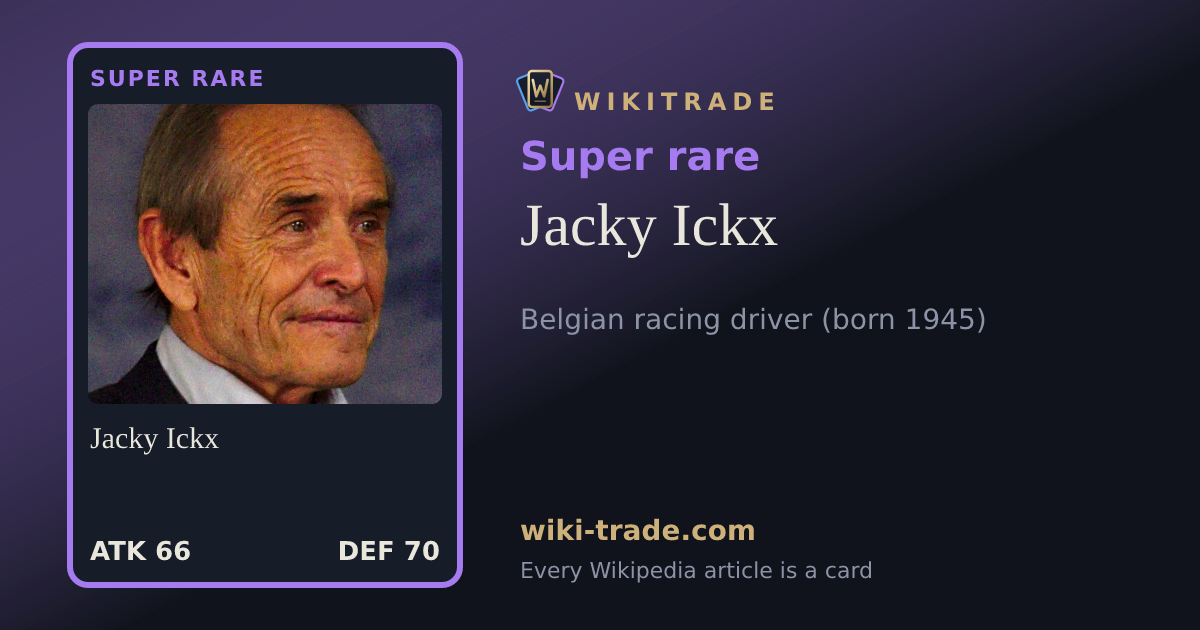 Jacky Ickx — Super rare card