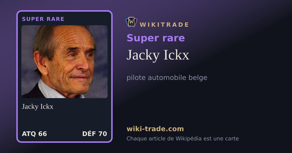 Jacky Ickx — carte Super rare