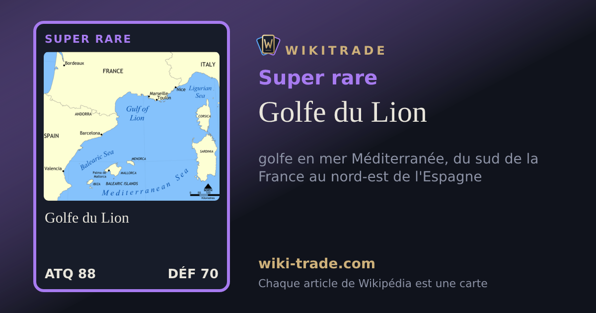 Golfe du Lion — carte Super rare