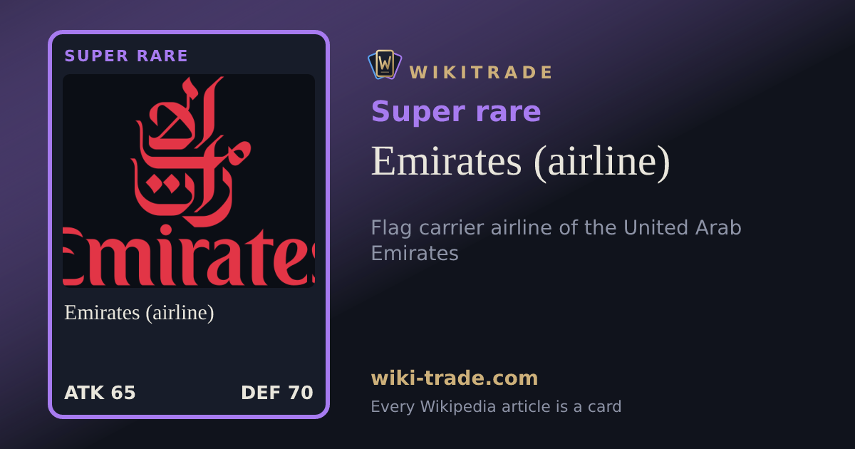 Emirates (airline) — Super rare card