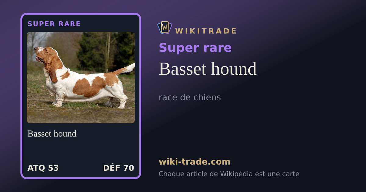 Basset hound — carte Super rare