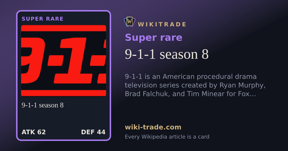 9-1-1 season 8 — Super rare card
