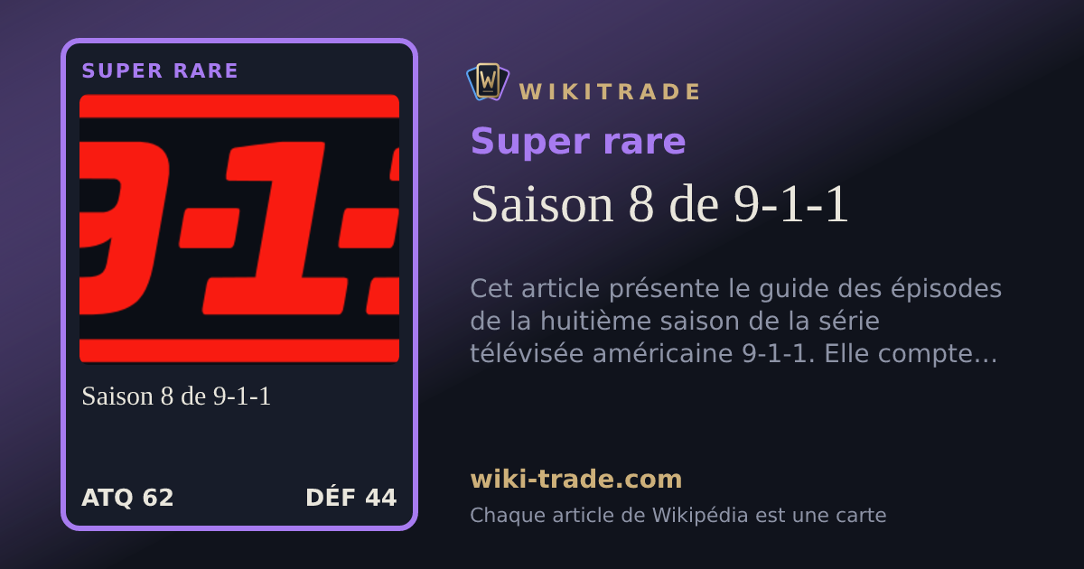 Saison 8 de 9-1-1 — carte Super rare