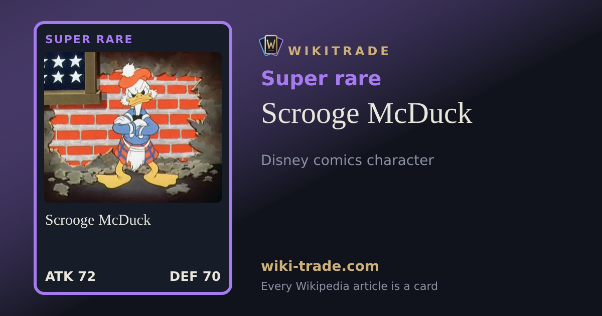 Scrooge McDuck — Super rare card