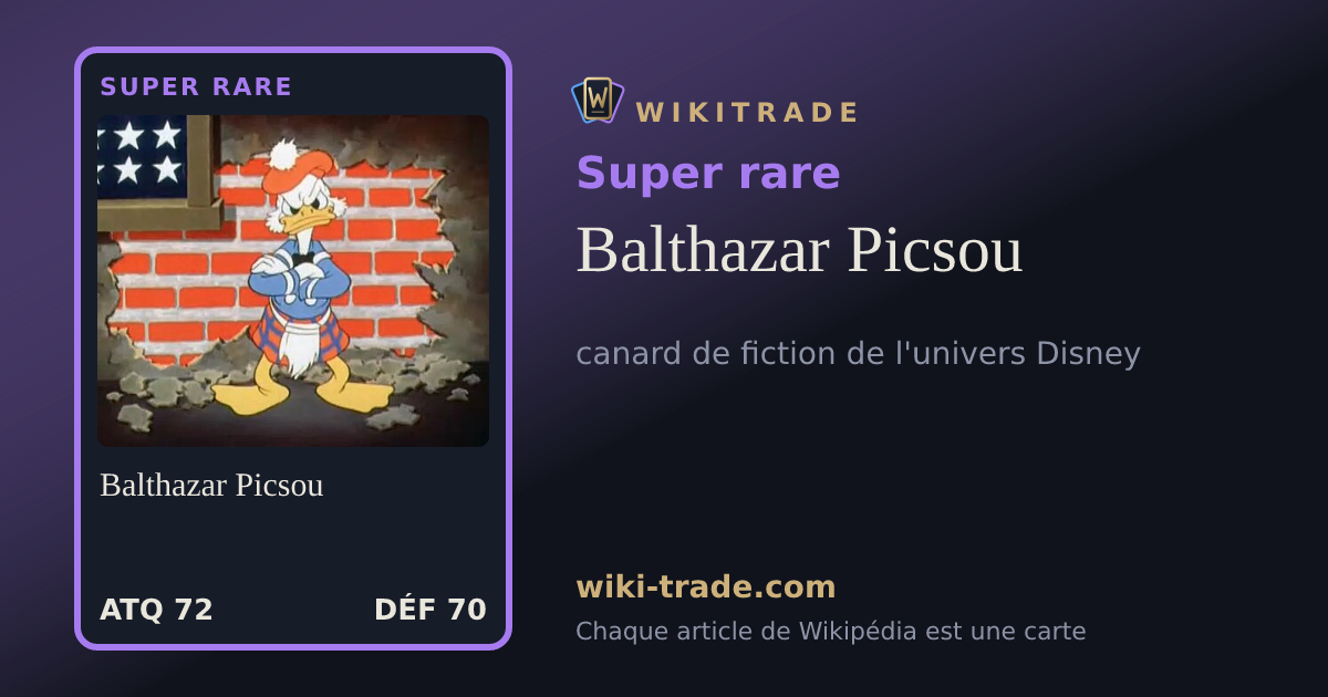 Balthazar Picsou — carte Super rare