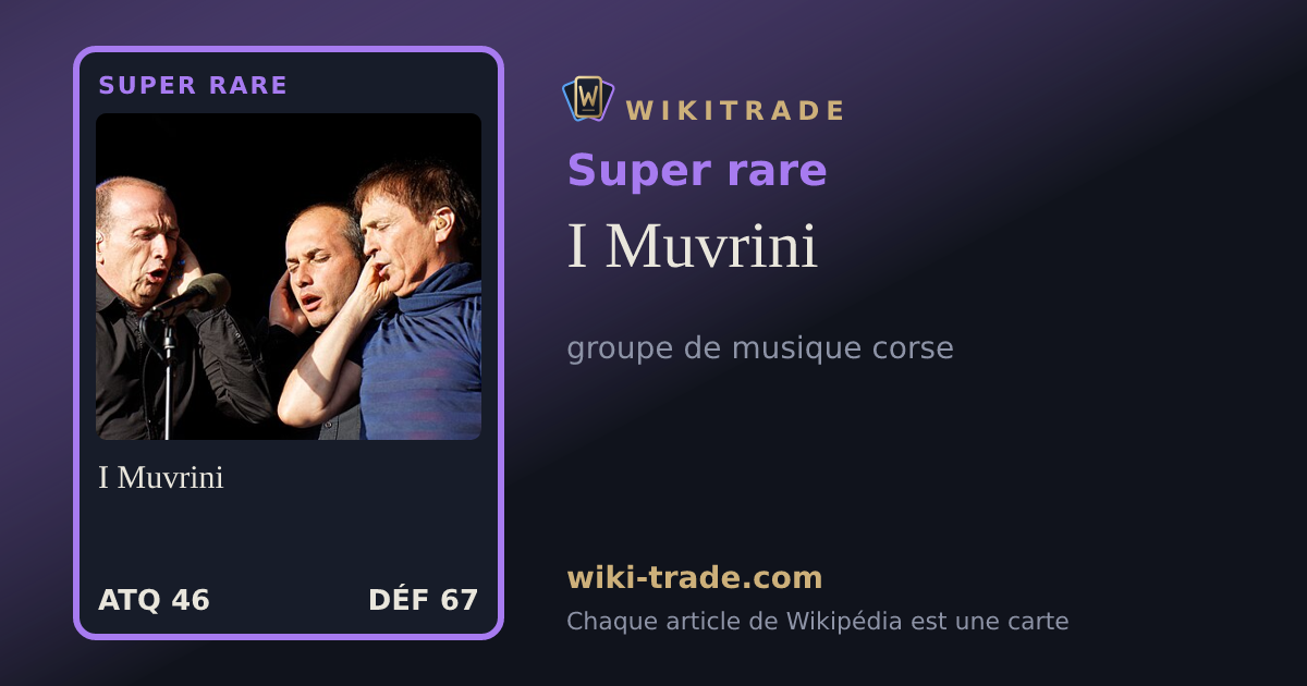 I Muvrini — carte Super rare