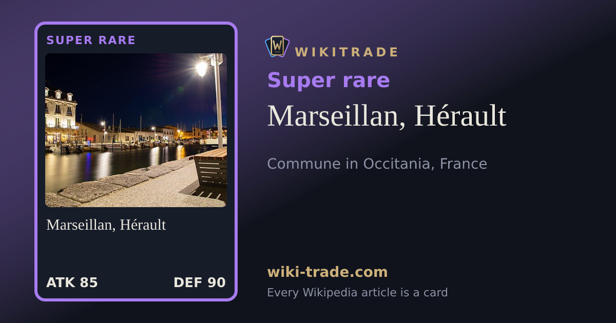 Marseillan, Hérault — Super rare card