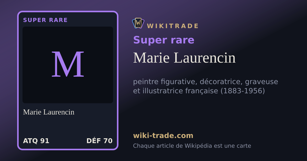 Marie Laurencin — carte Super rare