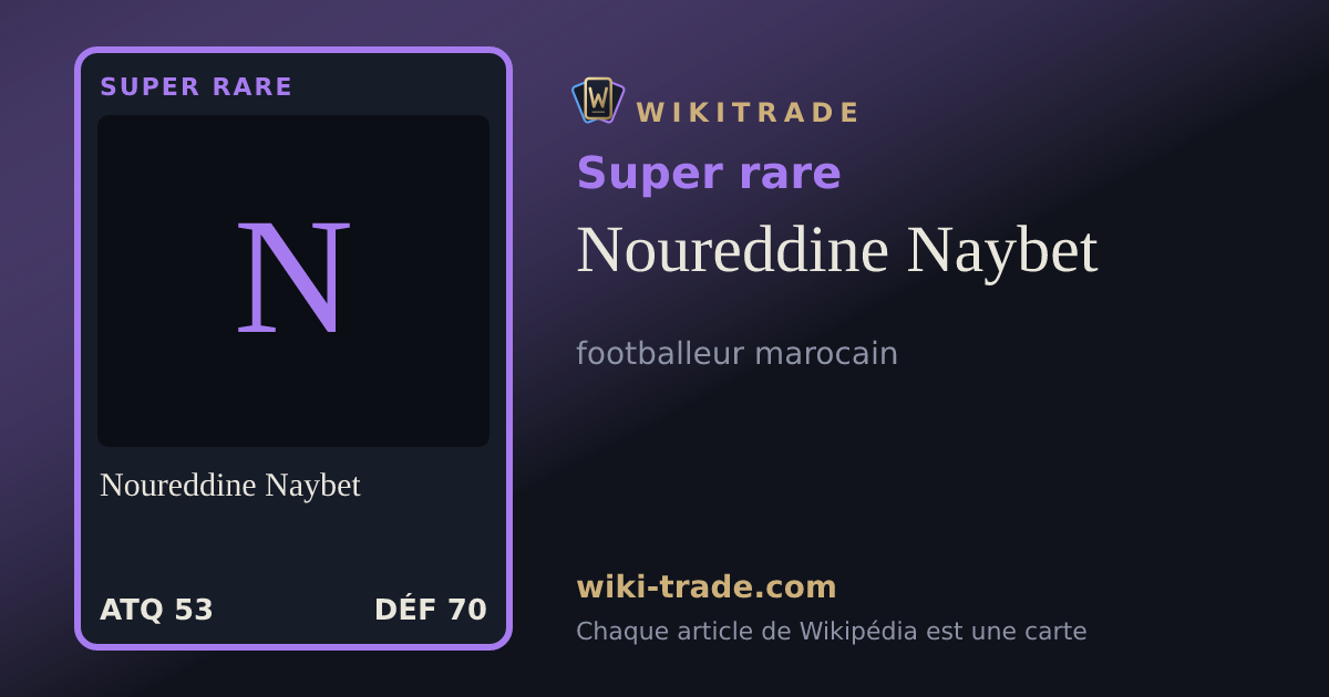 Noureddine Naybet — carte Super rare