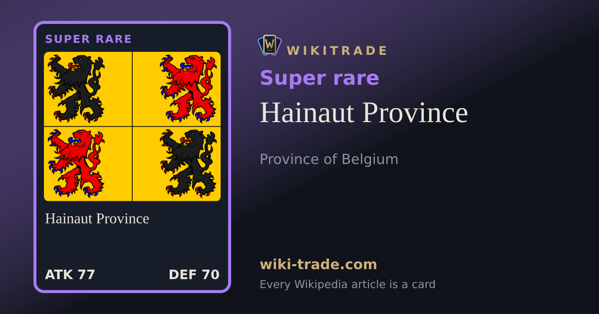 Hainaut Province — Super rare card