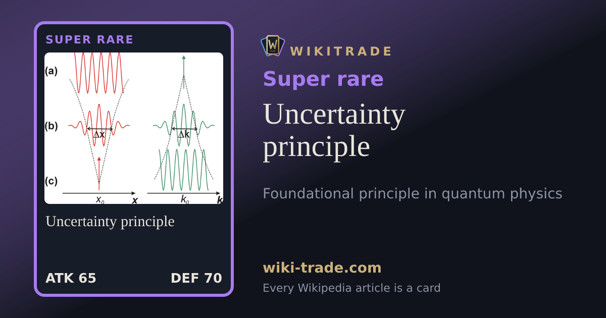 Uncertainty principle — Super rare card