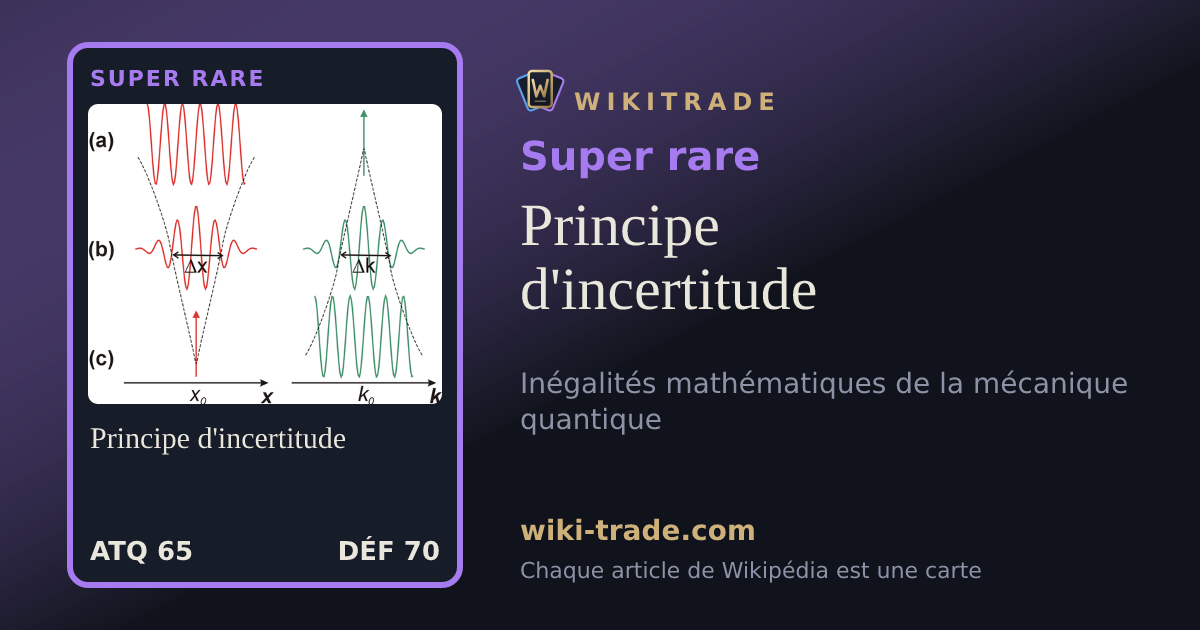 Principe d'incertitude — carte Super rare