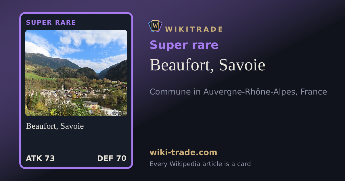 Beaufort, Savoie — Super rare card