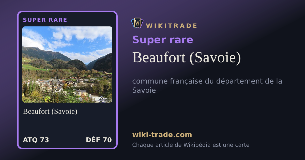 Beaufort (Savoie) — carte Super rare