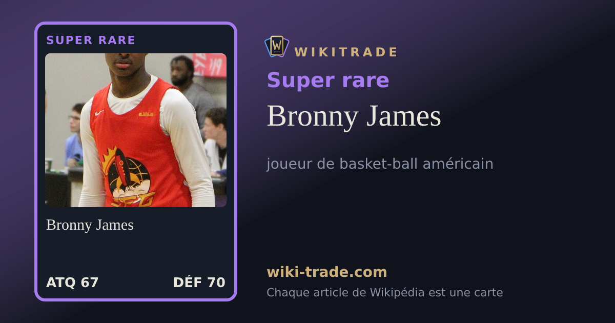 Bronny James — carte Super rare