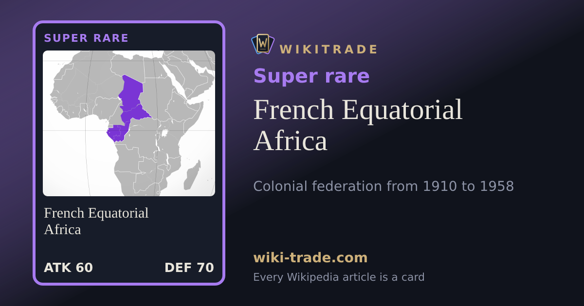 French Equatorial Africa — Super rare card