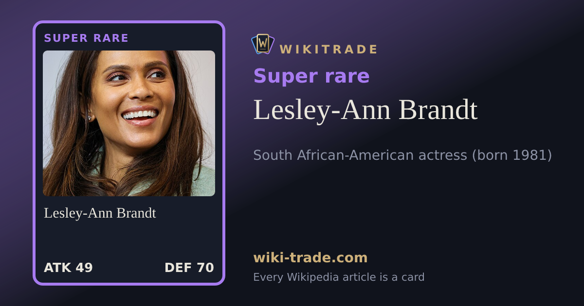 Lesley-Ann Brandt — Super rare card