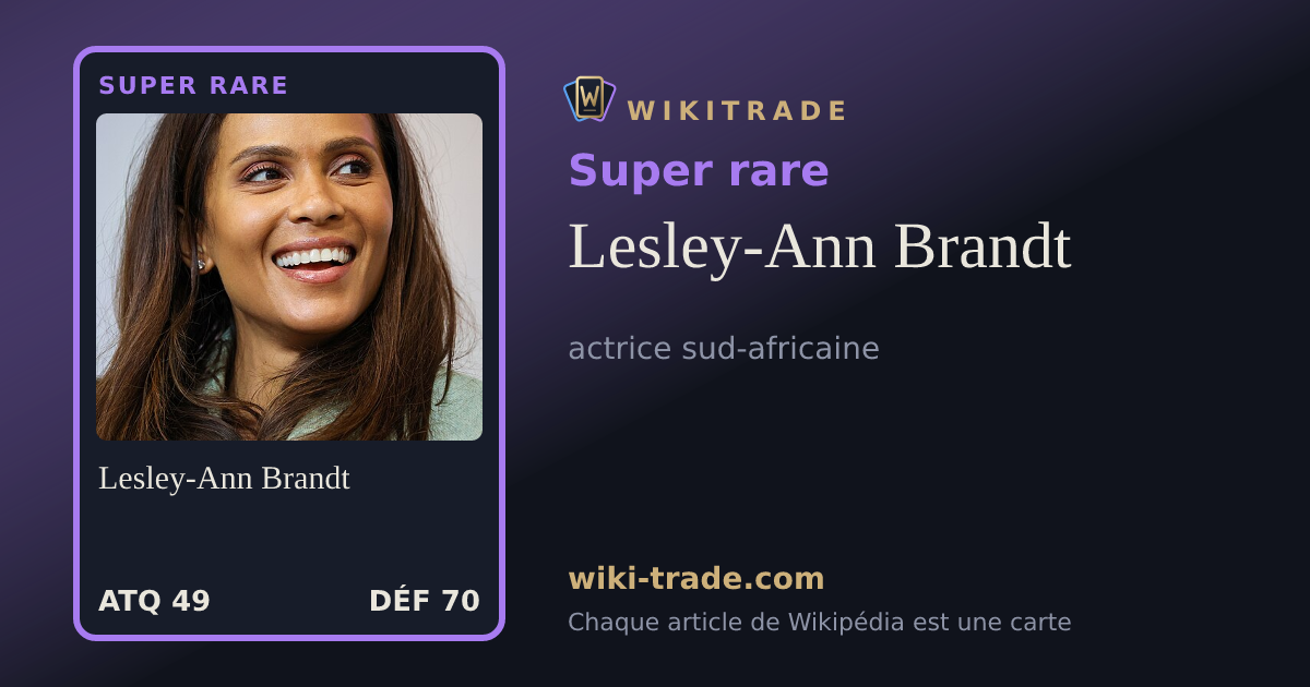 Lesley-Ann Brandt — carte Super rare