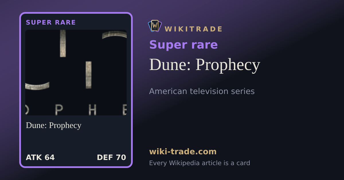 Dune: Prophecy — Super rare card