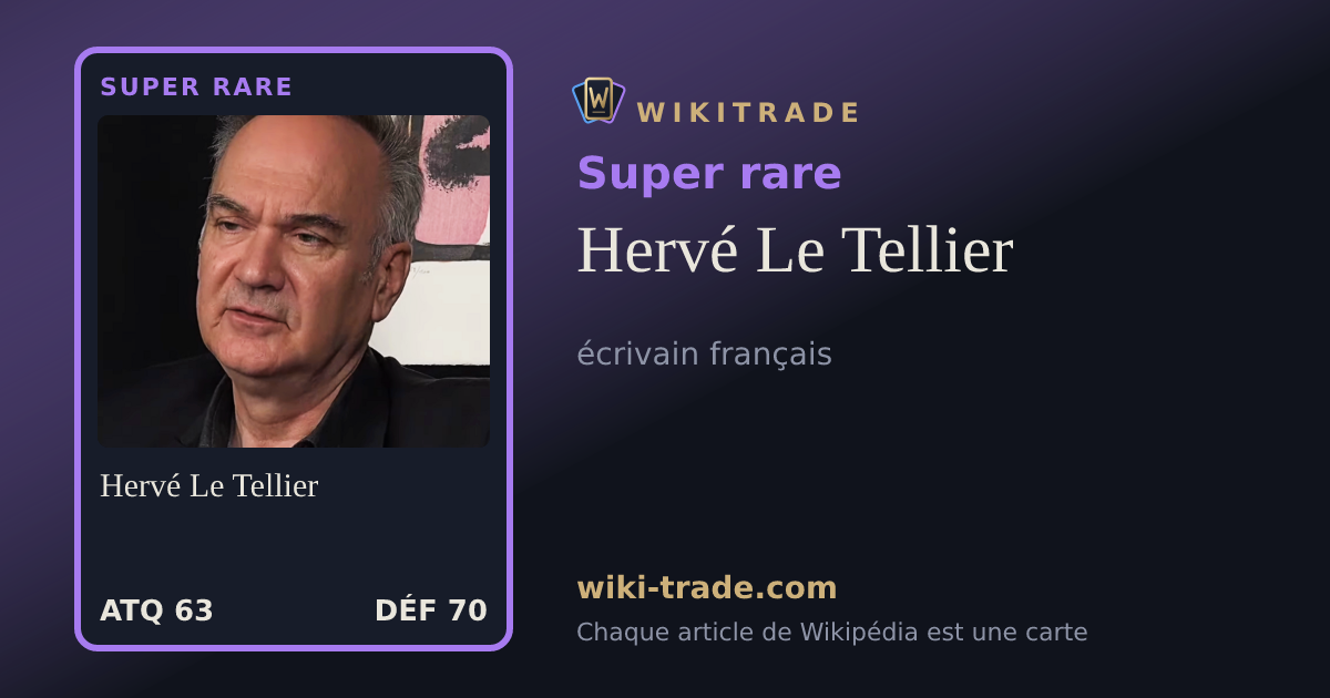 Hervé Le Tellier — carte Super rare