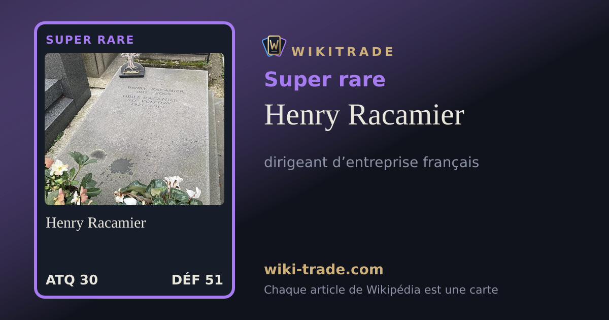 Henry Racamier — carte Super rare