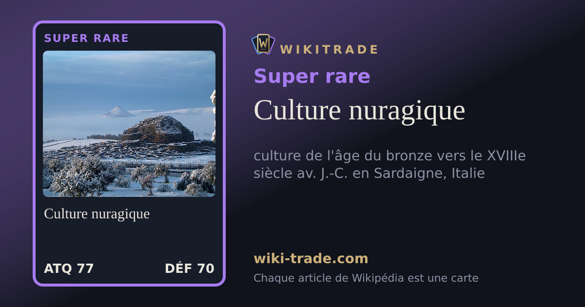 Culture nuragique — carte Super rare