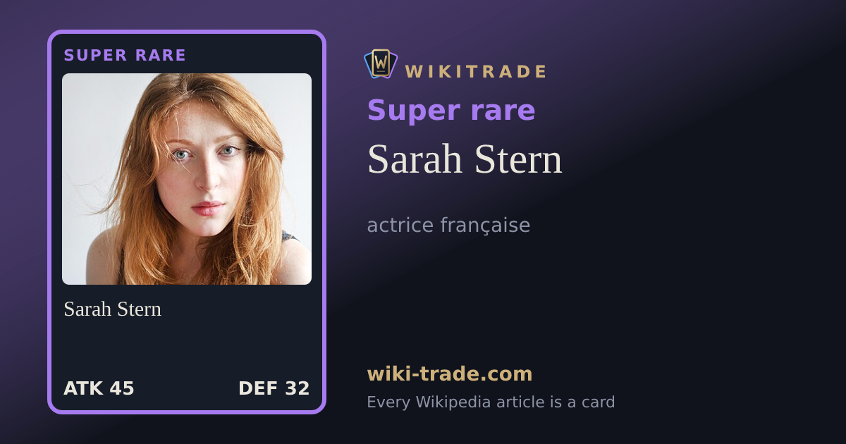 Sarah Stern — Super rare card
