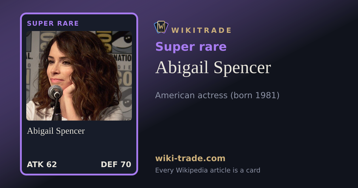 Abigail Spencer — Super rare card