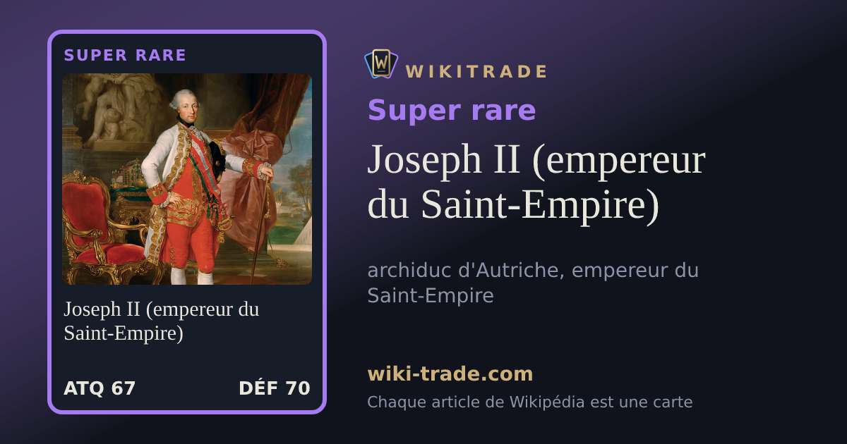 Joseph II (empereur du Saint-Empire) — carte Super rare