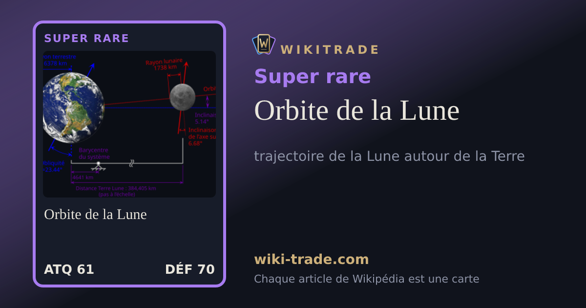 Orbite de la Lune — carte Super rare