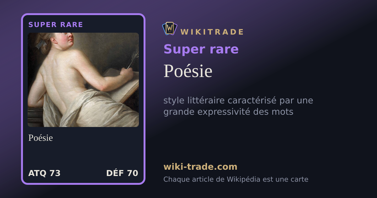 Poésie — carte Super rare