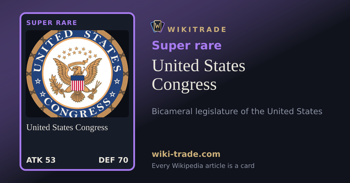 United States Congress — Super rare card