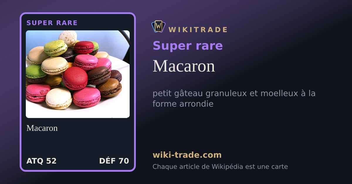 Macaron — carte Super rare