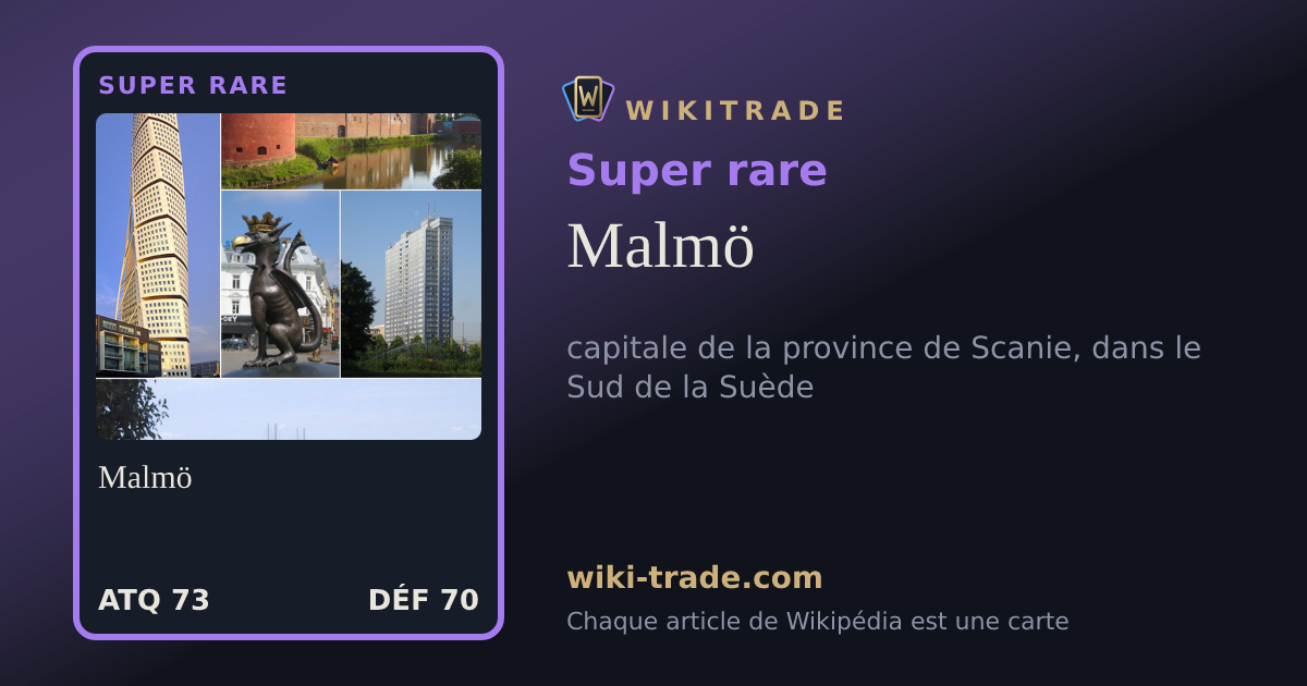 Malmö — carte Super rare