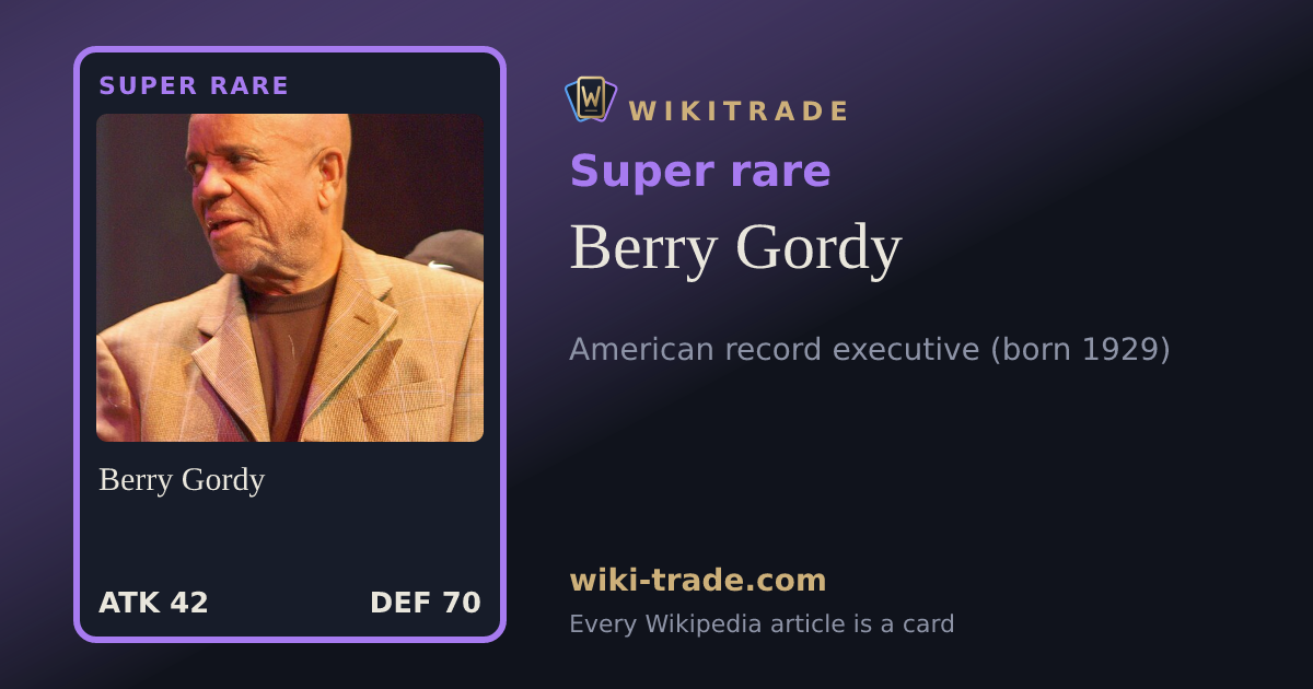 Berry Gordy — Super rare card