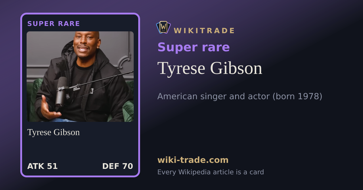 Tyrese Gibson — Super rare card