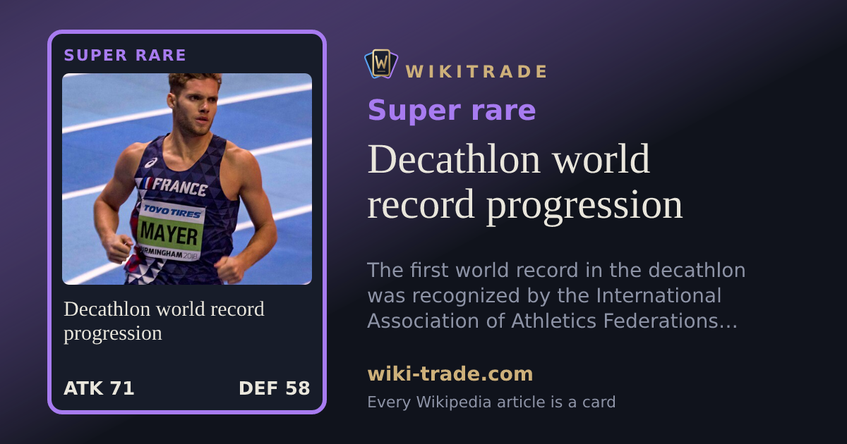 Decathlon world record progression — Super rare card