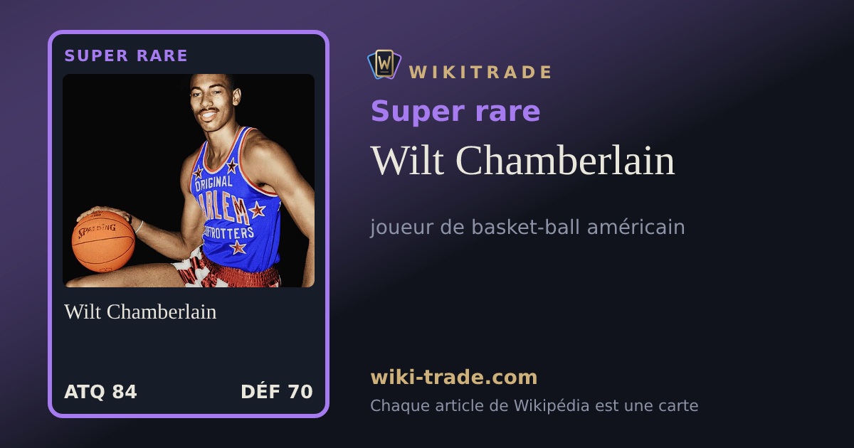 Wilt Chamberlain — carte Super rare