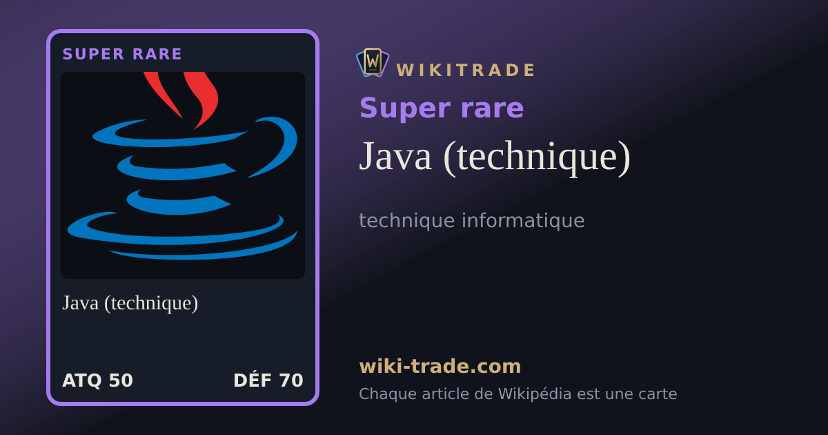 Java (technique) — carte Super rare