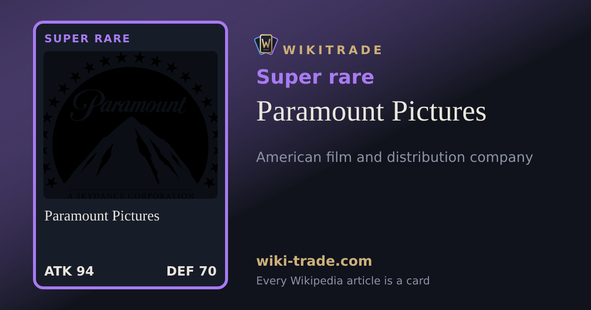 Paramount Pictures — Super rare card