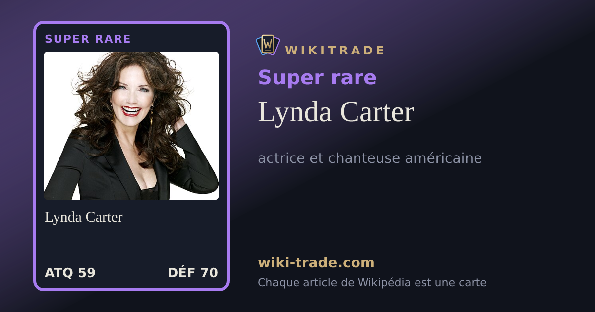 Lynda Carter — carte Super rare