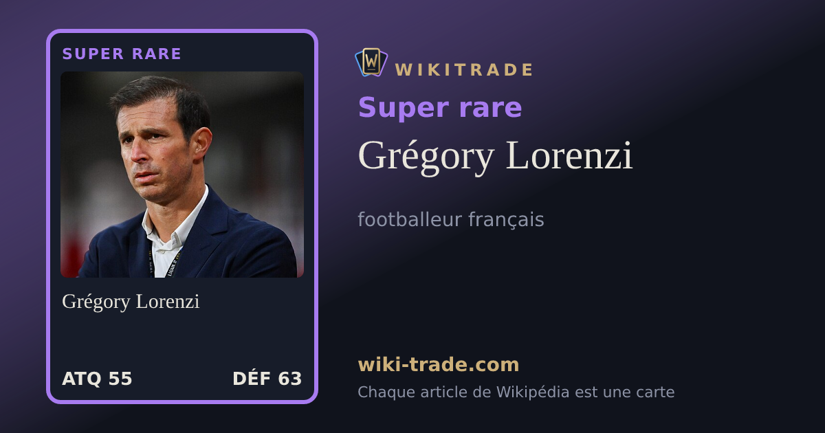 Grégory Lorenzi — carte Super rare