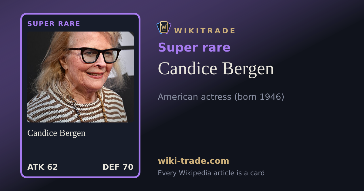 Candice Bergen — Super rare card