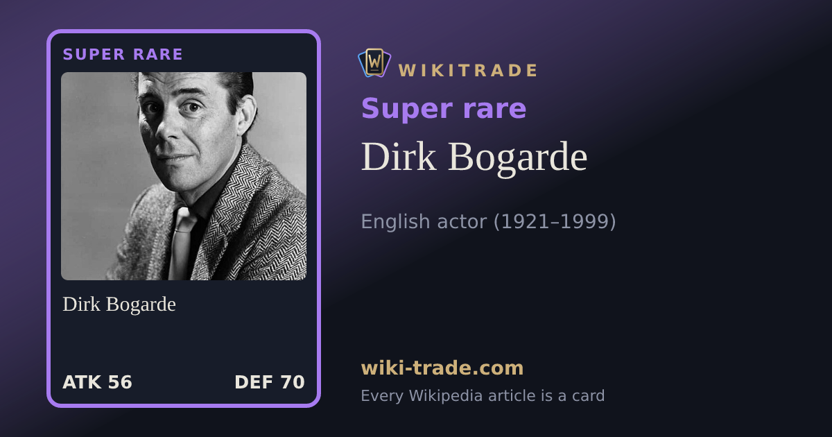 Dirk Bogarde — Super rare card
