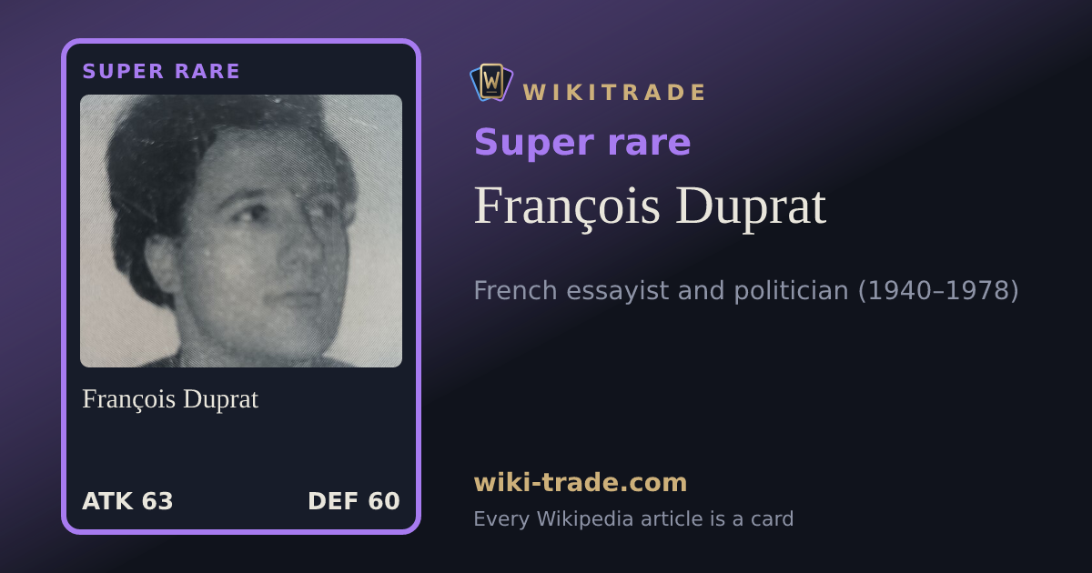 François Duprat — Super rare card
